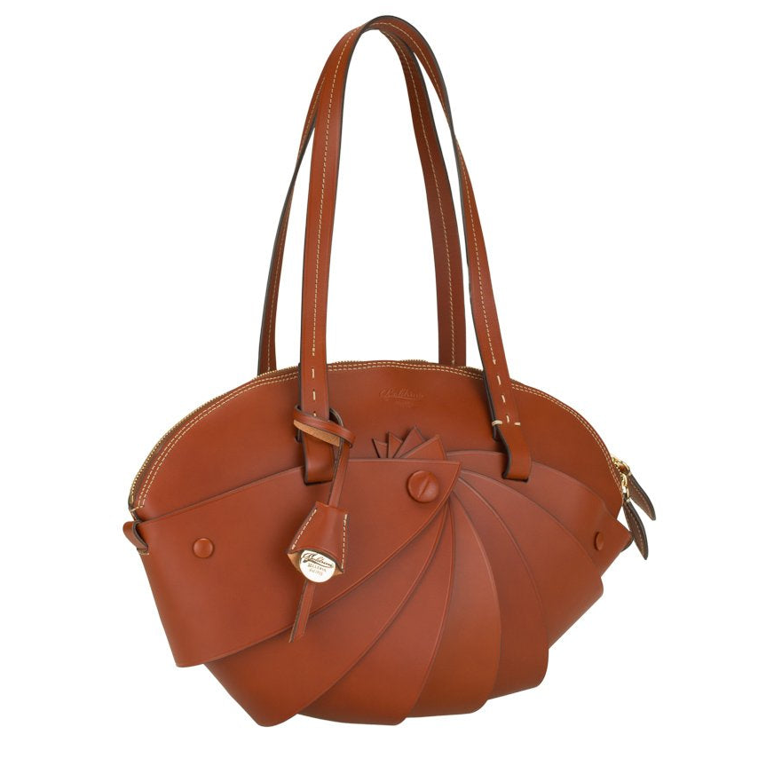 Traviata Shoulder Bag Brown Leather Handbag by Boldrini Selleria